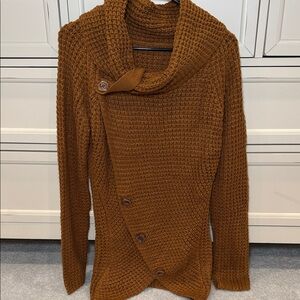 Amazon Women's Brown Cowl Neck Sweater